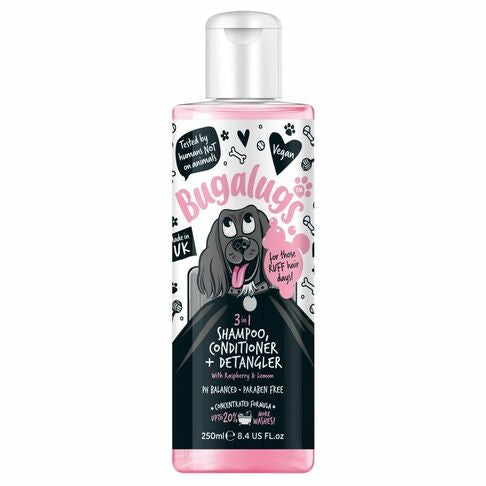 Bugalugs - 3 in 1 Shampoo, Conditioner + Detangler (250ml) - Wrexraw