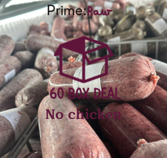 Prime Raw- Box of 60 rolls (No chicken bundle)